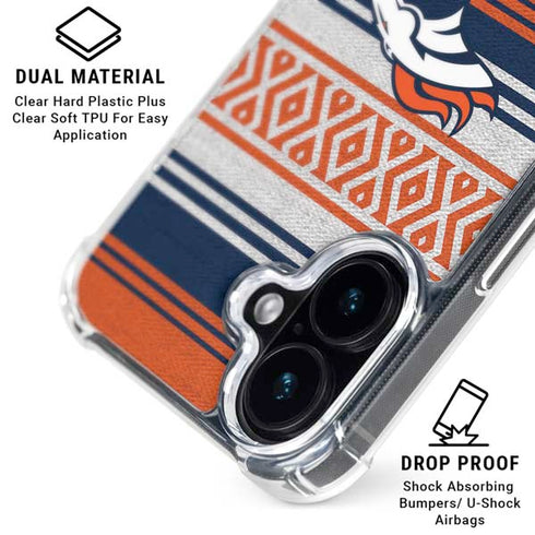 NFL Denver Broncos Trailblazer iPhone 16 Plus Clear Case