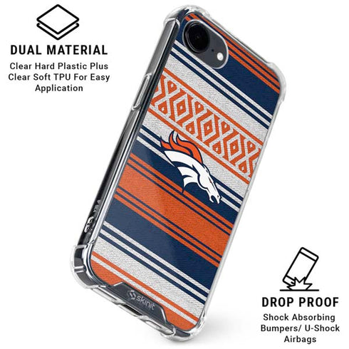 NFL Denver Broncos Trailblazer iPhone 16e Clear Case