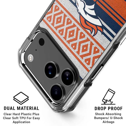 NFL Denver Broncos Trailblazer iPhone 18 Pro Clear Case