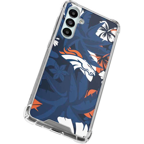 NFL Denver Broncos Tropical Print Galaxy A16 5G Clear Case