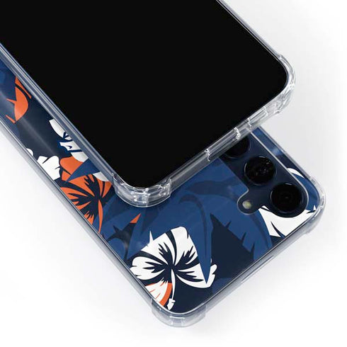 NFL Denver Broncos Tropical Print Galaxy A55 5G Clear Case