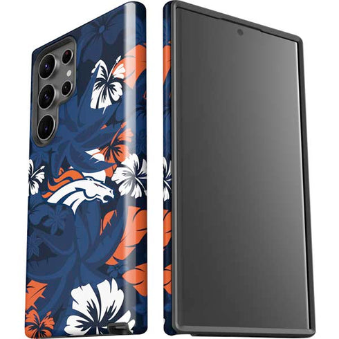 NFL Denver Broncos Tropical Print Galaxy S23 Ultra Pro Case
