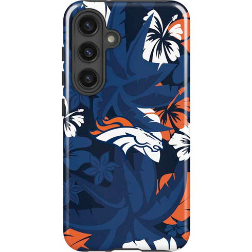 NFL Denver Broncos Tropical Print Galaxy S25 Impact Case