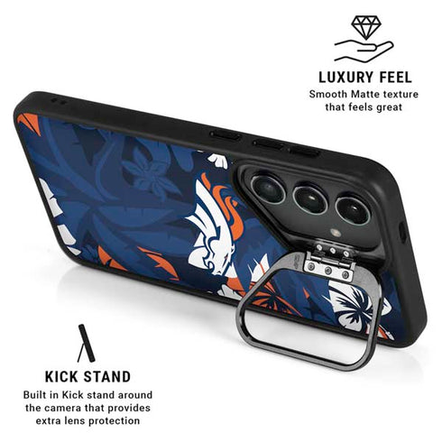NFL Denver Broncos Tropical Print Galaxy S24 Plus Kickstand Case