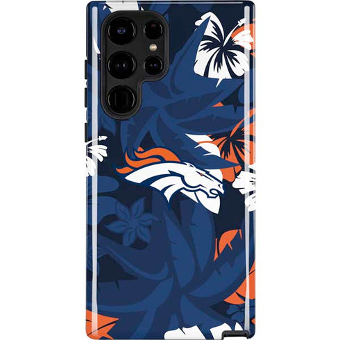 NFL Denver Broncos Tropical Print Galaxy S25 Ultra Impact Case