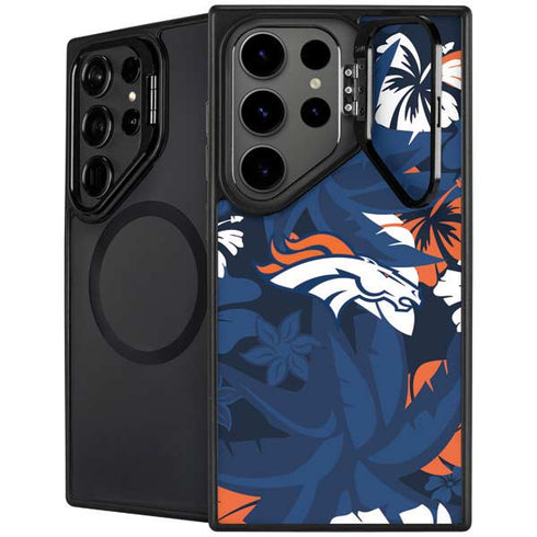 NFL Denver Broncos Tropical Print Galaxy S24 Ultra Kickstand Case