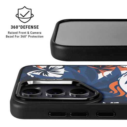 NFL Denver Broncos Tropical Print Galaxy S24 Ultra Kickstand Case