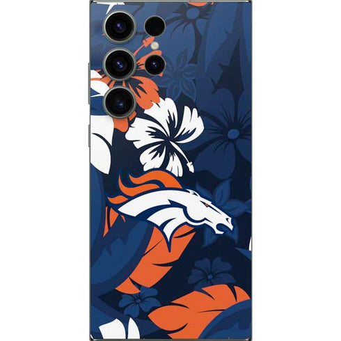 NFL Denver Broncos Tropical Print Galaxy S25 Ultra Skin