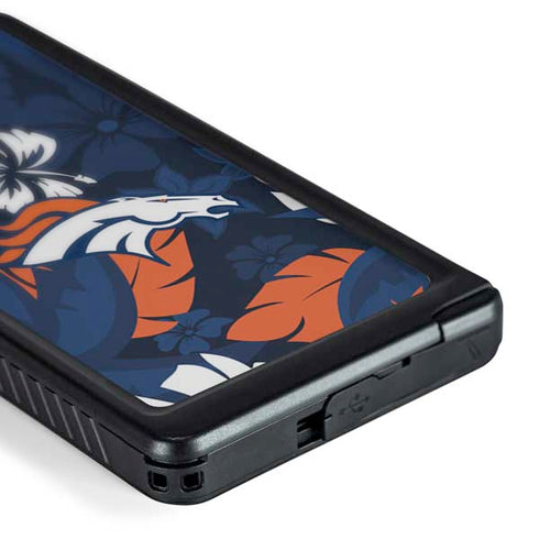 NFL Denver Broncos Tropical Print Galaxy S24 Ultra Waterproof Case