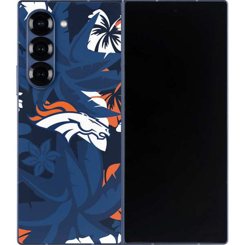 NFL Denver Broncos Tropical Print Galaxy Z Fold6 Skin