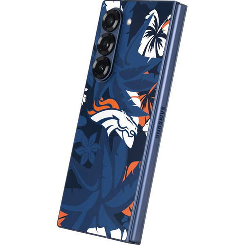 NFL Denver Broncos Tropical Print Galaxy Z Fold6 Skin