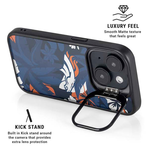 NFL Denver Broncos Tropical Print iPhone 14 Plus Kickstand Case
