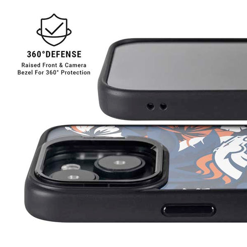 NFL Denver Broncos Tropical Print iPhone 14 Plus Kickstand Case