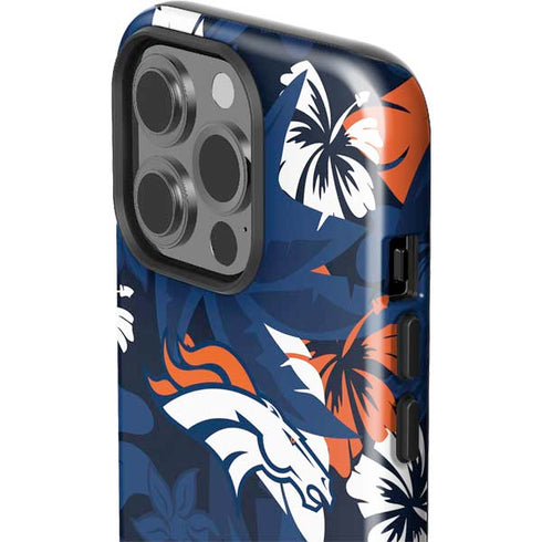 NFL Denver Broncos Tropical Print iPhone 15 Pro Impact Case