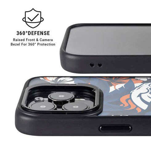 NFL Denver Broncos Tropical Print iPhone 15 Pro Max Kickstand Case