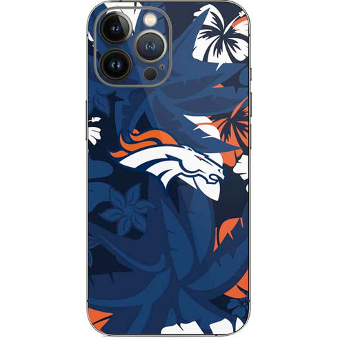 NFL Denver Broncos Tropical Print iPhone 15 Pro Max Skin