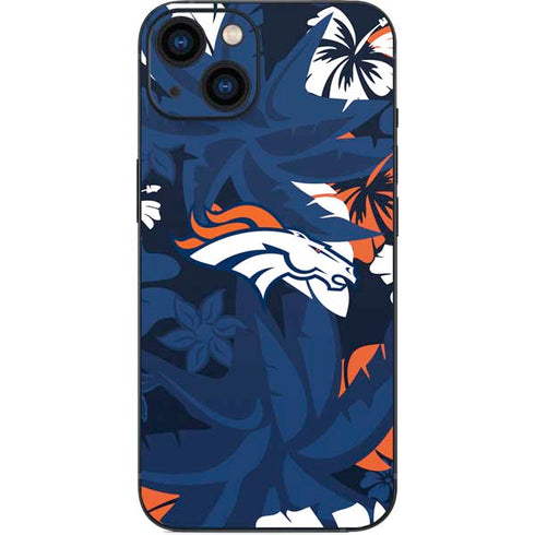NFL Denver Broncos Tropical Print iPhone 15 Skin