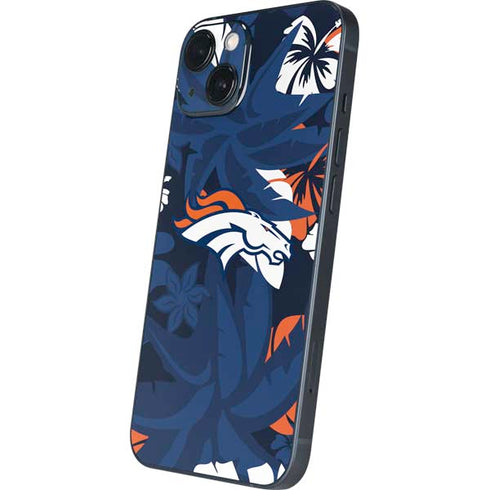 NFL Denver Broncos Tropical Print iPhone 15 Skin