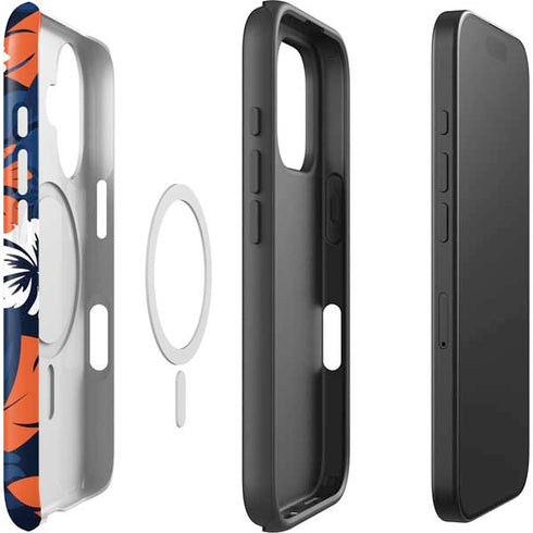 NFL Denver Broncos Tropical Print iPhone 16 Magsafe Impact Case