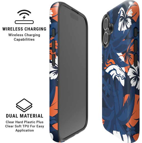 NFL Denver Broncos Tropical Print iPhone 16 Magsafe Impact Case