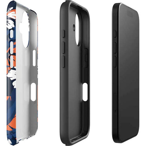 NFL Denver Broncos Tropical Print iPhone 16 Plus Impact Case