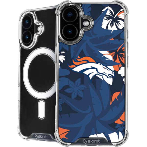 NFL Denver Broncos Tropical Print iPhone 16 Plus MagSafe Case