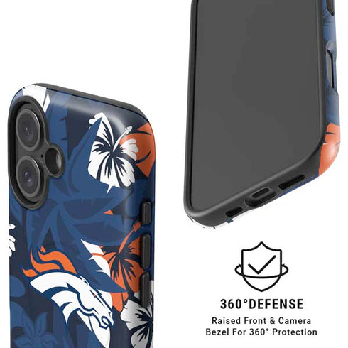 NFL Denver Broncos Tropical Print iPhone 16 Plus Magsafe Impact Case