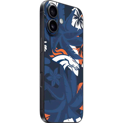 NFL Denver Broncos Tropical Print iPhone 16 Plus Skin