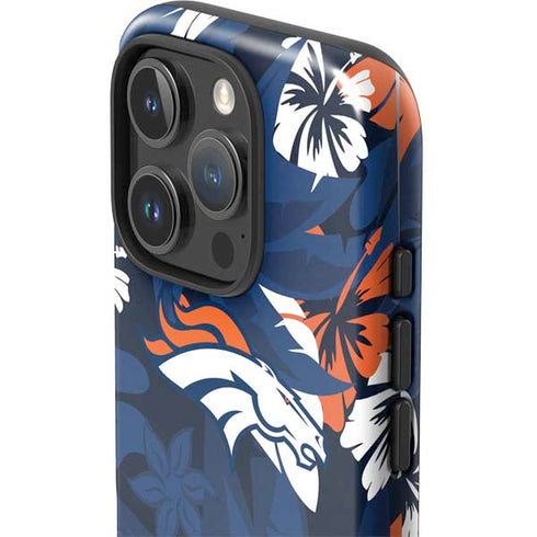 NFL Denver Broncos Tropical Print iPhone 16 Pro Impact Case