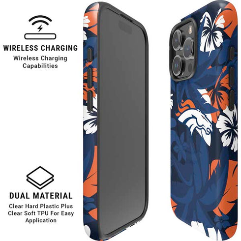 NFL Denver Broncos Tropical Print iPhone 16 Pro Magsafe Impact Case