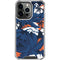 NFL Denver Broncos Tropical Print iPhone 16 Pro Max Clear Case