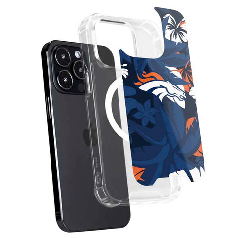 NFL Denver Broncos Tropical Print iPhone 16 Pro Max MagSafe Case