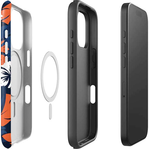 NFL Denver Broncos Tropical Print iPhone 16 Pro Max Magsafe Impact Case