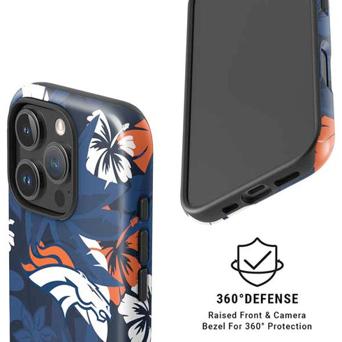 NFL Denver Broncos Tropical Print iPhone 16 Pro Max Magsafe Impact Case