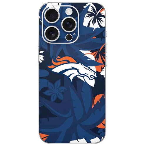 NFL Denver Broncos Tropical Print iPhone 16 Pro Skin