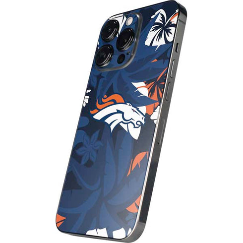 NFL Denver Broncos Tropical Print iPhone 16 Pro Skin