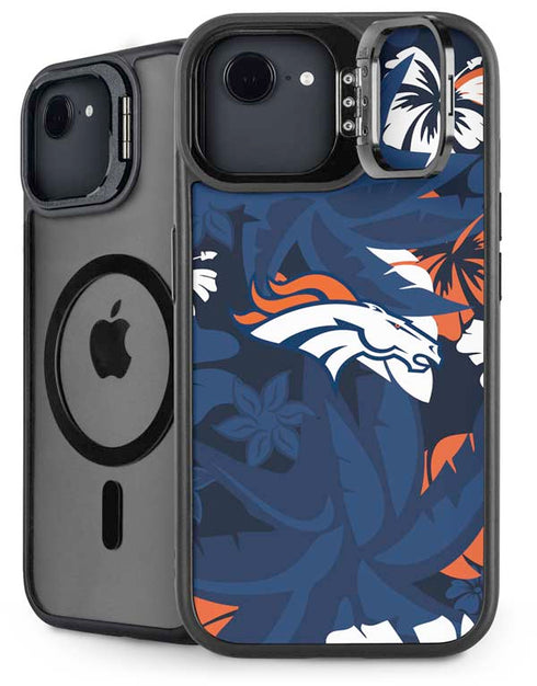 NFL Denver Broncos Tropical Print iPhone 16e Kickstand Case