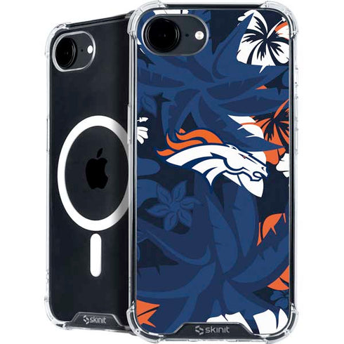 NFL Denver Broncos Tropical Print iPhone 16e MagSafe Case