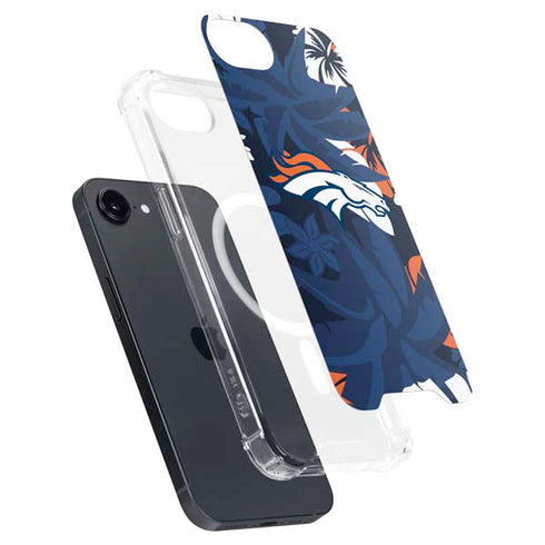 NFL Denver Broncos Tropical Print iPhone 16e MagSafe Case