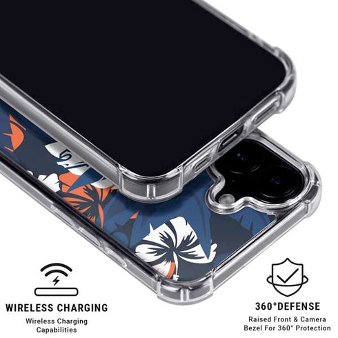 NFL Denver Broncos Tropical Print iPhone 17 Clear Case