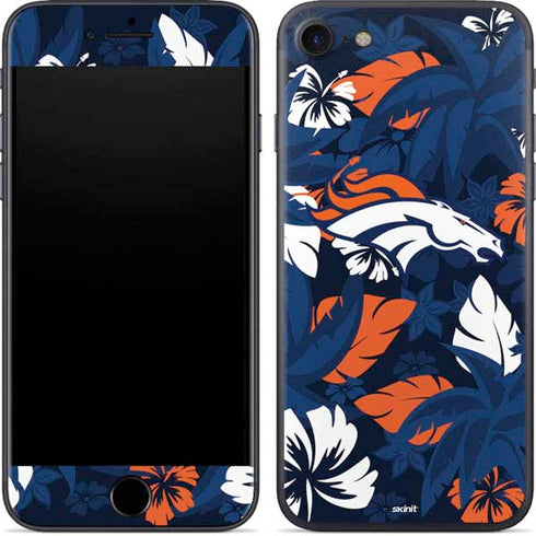 NFL Denver Broncos Tropical Print iPhone 8 Skin