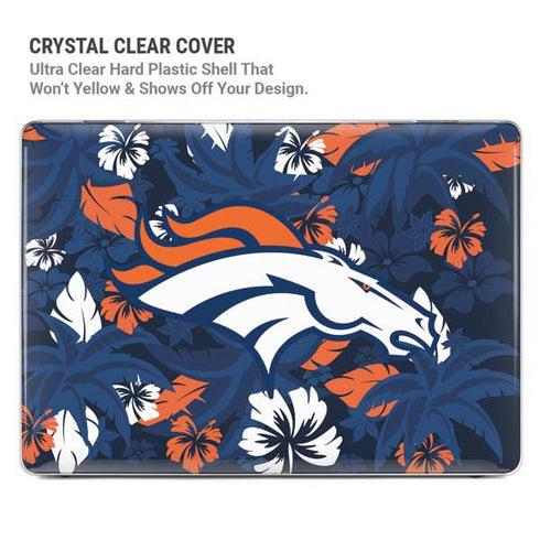 NFL Denver Broncos Tropical Print MacBook Pro 14in (2021-24) Case plus Skin