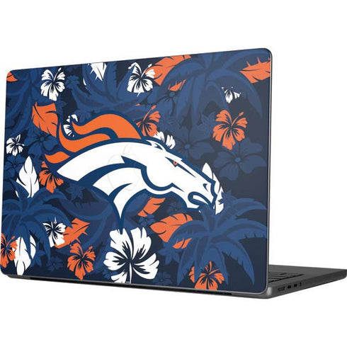 NFL Denver Broncos Tropical Print Apple MacBook Pro 14-inch Skin