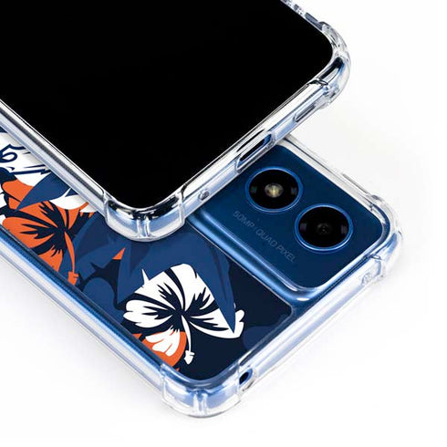 NFL Denver Broncos Tropical Print Moto G 5G (2024) Clear Case
