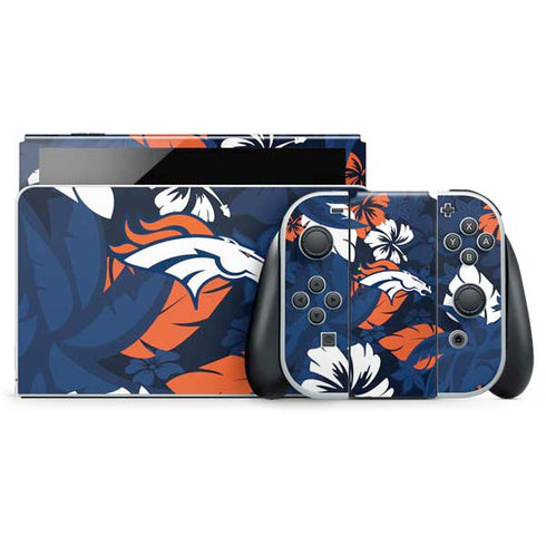 NFL Denver Broncos Tropical Print Nintendo Skins