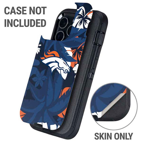 NFL Denver Broncos Tropical Print Otterbox Defender iPhone Skin