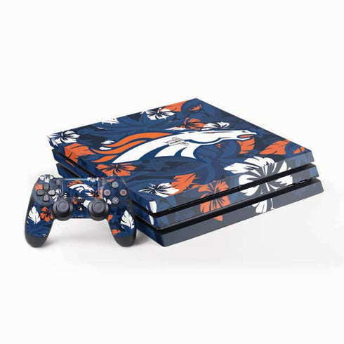 NFL Denver Broncos Tropical Print PlayStation PS4 Skins
