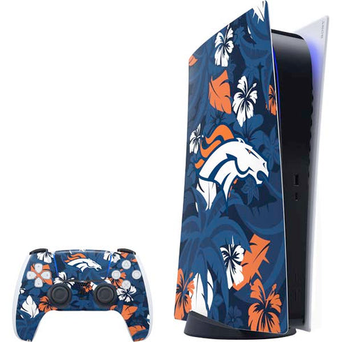 NFL Denver Broncos Tropical Print PlayStation PS5 Skins