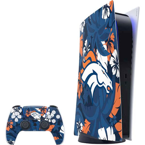 NFL Denver Broncos Tropical Print PlayStation PS5 Skins