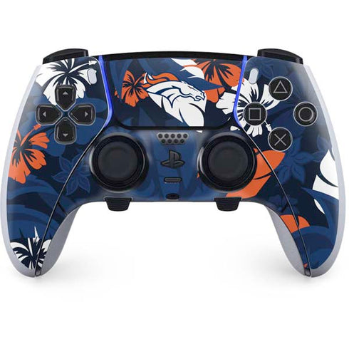 NFL Denver Broncos Tropical Print PS5 DualSense Edge Pro Controller Skin